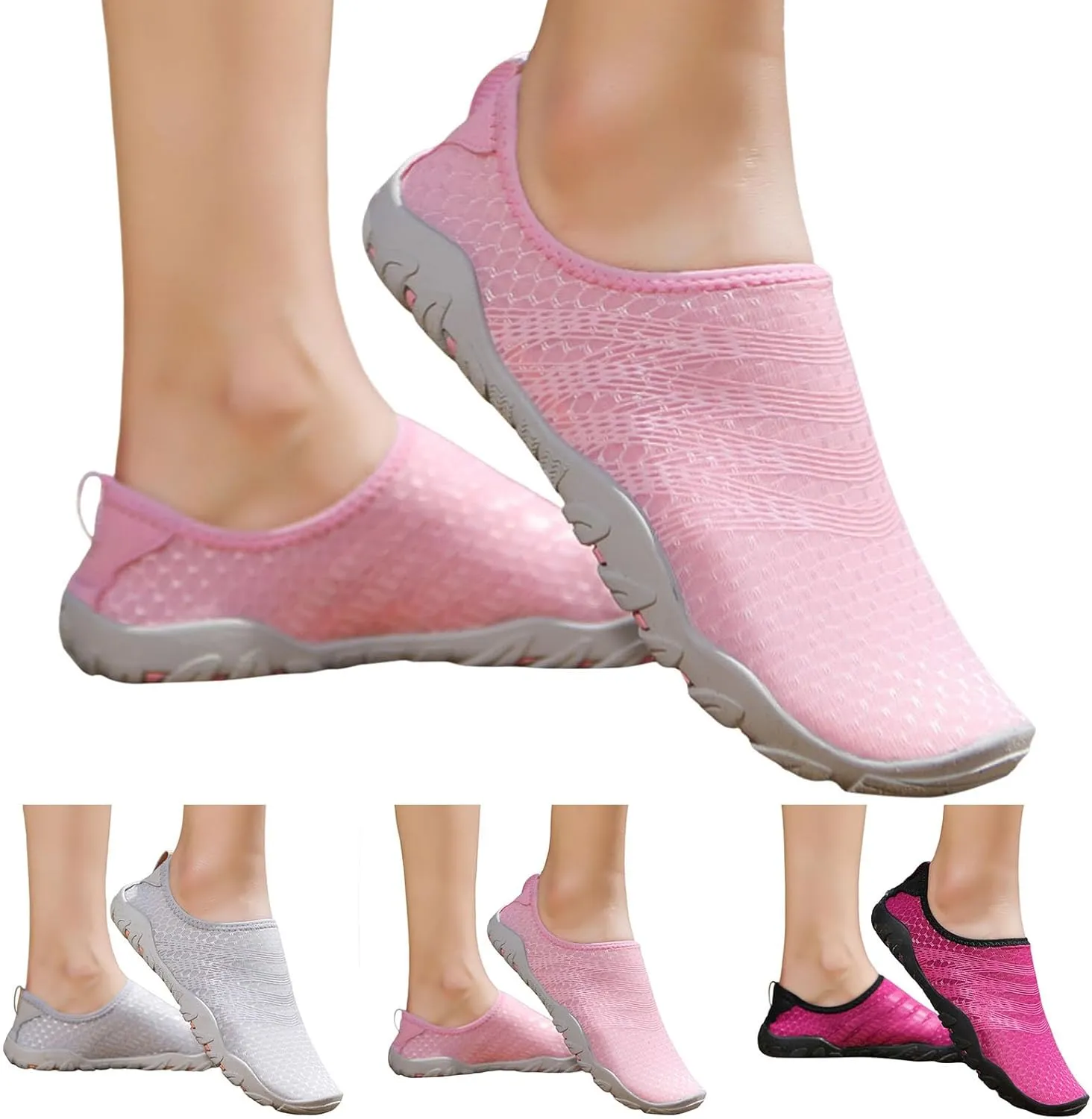 Womens Barefoot Minimalist Shoes Flat Bottomed Non Slip Wading Shoes Slip On Comfortable Grounded Footwear