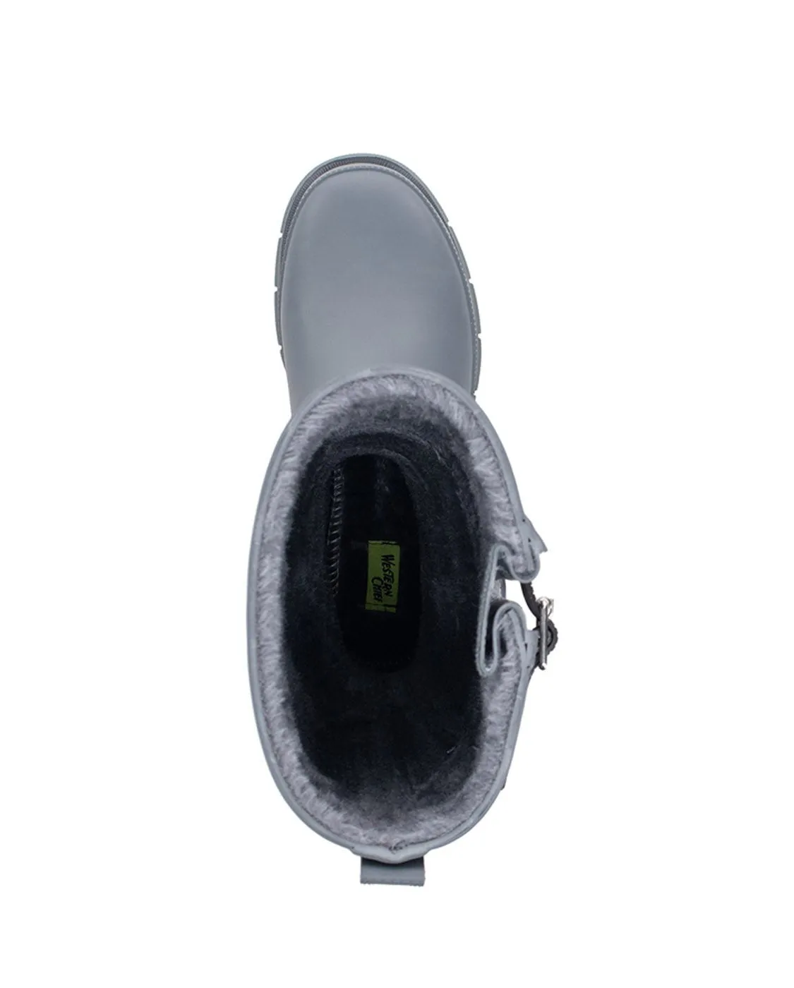 Women's Black Sheep Faux Fur Tall Rain Boot - Gray
