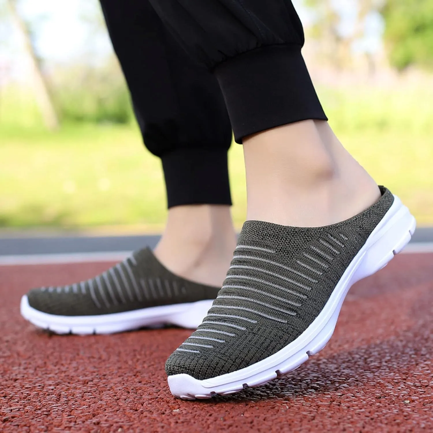 Womens Breathable Mesh Walking Mules Sneakers Tennis Shoes Men Comfort Casual Work Shoes Casual Sneakers Black Tennis Shoe Loafers Casual Slip On