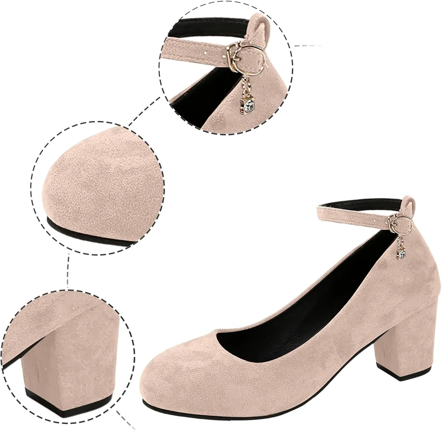 Women's Casual Shoes with Chunky Heel Perfect for Daily Slip On for Comfortable Fit Shoes for Men Casual Walking