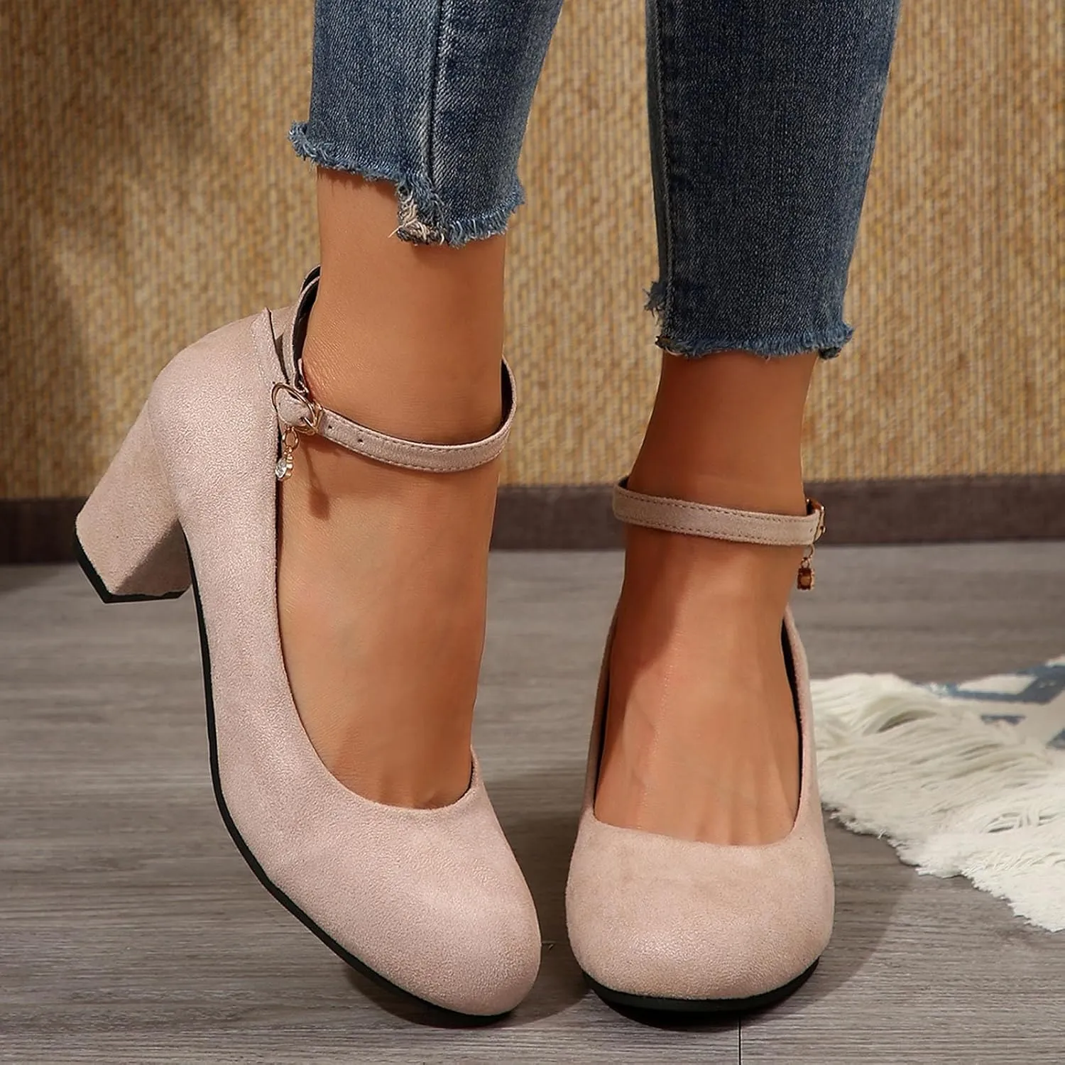 Women's Casual Shoes with Chunky Heel Perfect for Daily Slip On for Comfortable Fit Shoes for Men Casual Walking