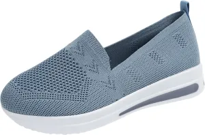 Womens Casual Slip On Loafers Comfortable Walking Shoes Lightweight Canvas Sneakers Flat Non Slip Flats