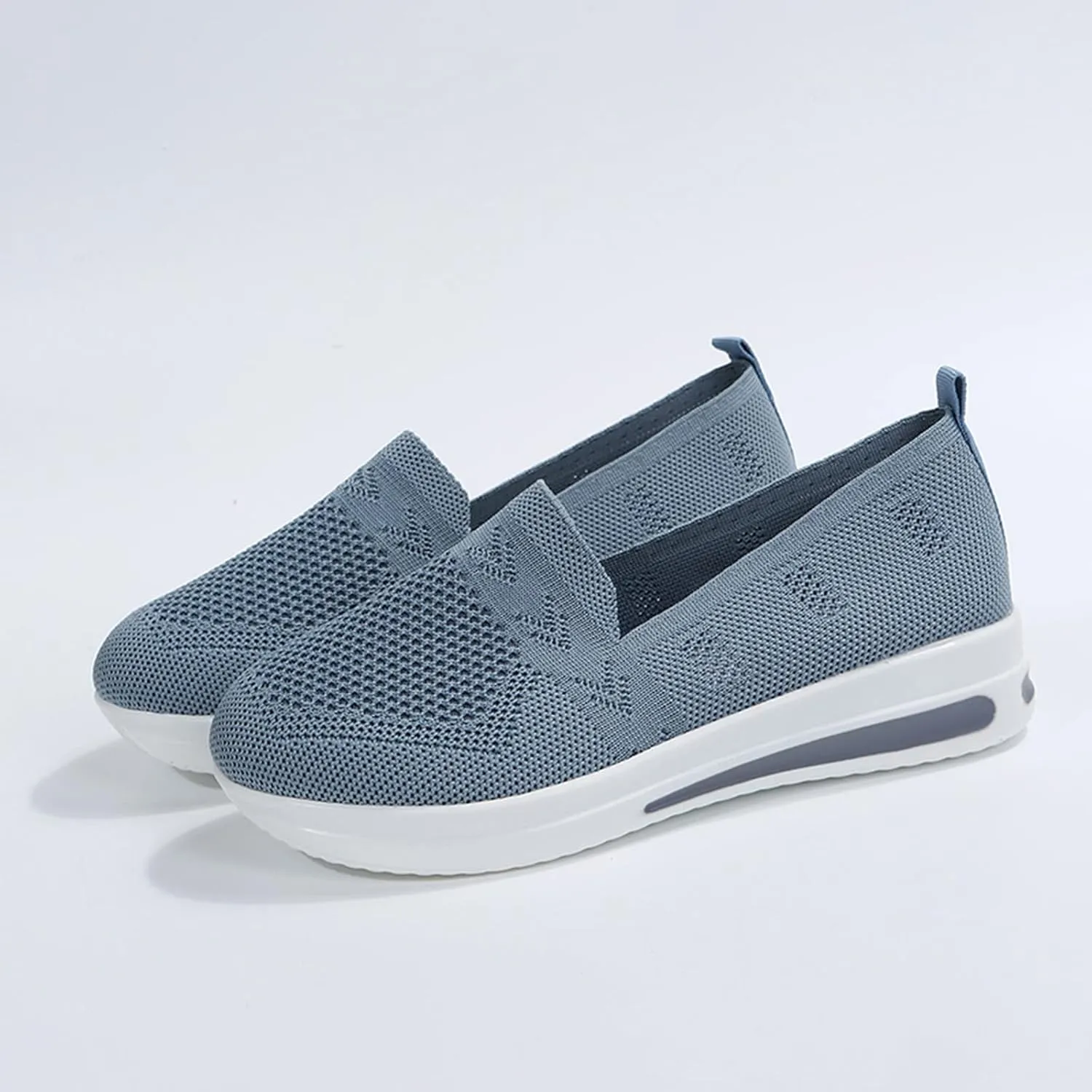 Womens Casual Slip On Loafers Comfortable Walking Shoes Lightweight Canvas Sneakers Flat Non Slip Flats