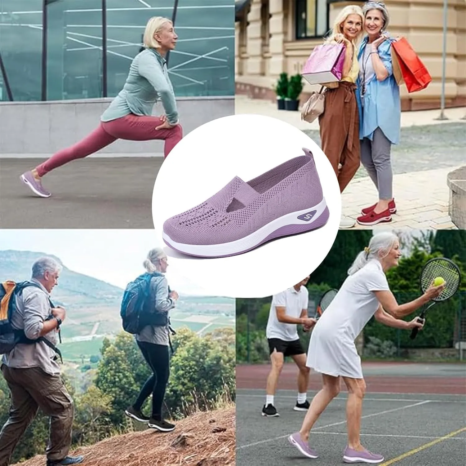 Women's Comfy Orthopedic Walking Shoes, 2025 New Orthopedic Comfortable Mesh Breathable Slip On Arch Support Non-Slip Sneakers