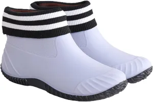 Womens Rain Boots Ankle Knit Lined Mens Grounded Footwear Booties with Heel Non Slip Work Barefoot Shoes Mens Rain Boots Slip On Non-Slip Rubber Waterproof Men's Snow Boots