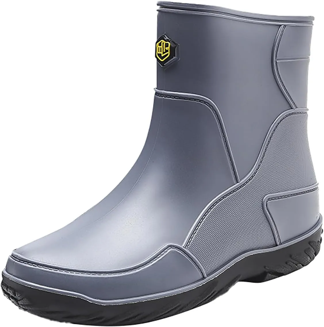 Womens Rain Boots Cute Mens Grounded Footwear Fall Booties 2024 Low Heel Slip On Barefoot Shoes Flat Garden Shoes for Women Waterproof Slip-On Knee High Boots
