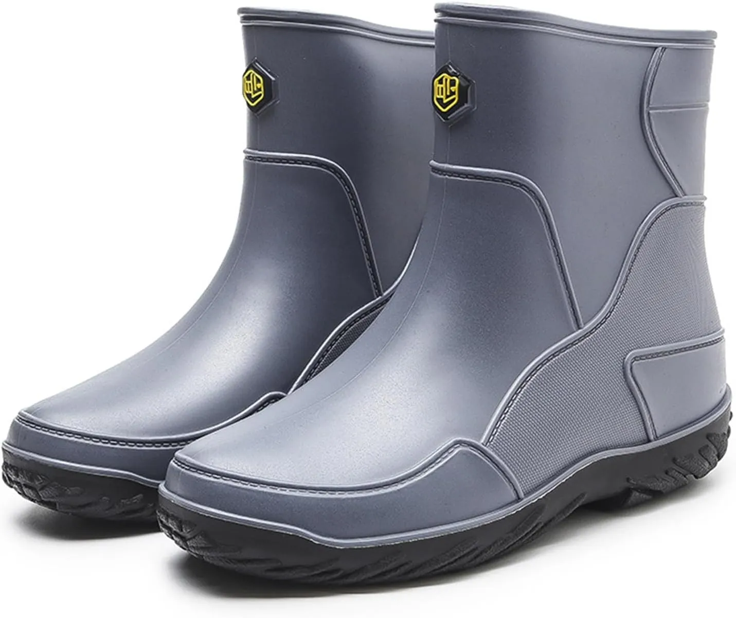 Womens Rain Boots Cute Mens Grounded Footwear Fall Booties 2024 Low Heel Slip On Barefoot Shoes Flat Garden Shoes for Women Waterproof Slip-On Knee High Boots