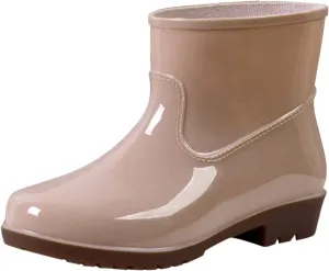 Womens Rain Boots Wide Calf Mens Grounded Footwear Black Booties Barefoot Shoes Casual Fall Women's Rubber Rain Boots Waterproof & Anti-slip Womens Boots Winter