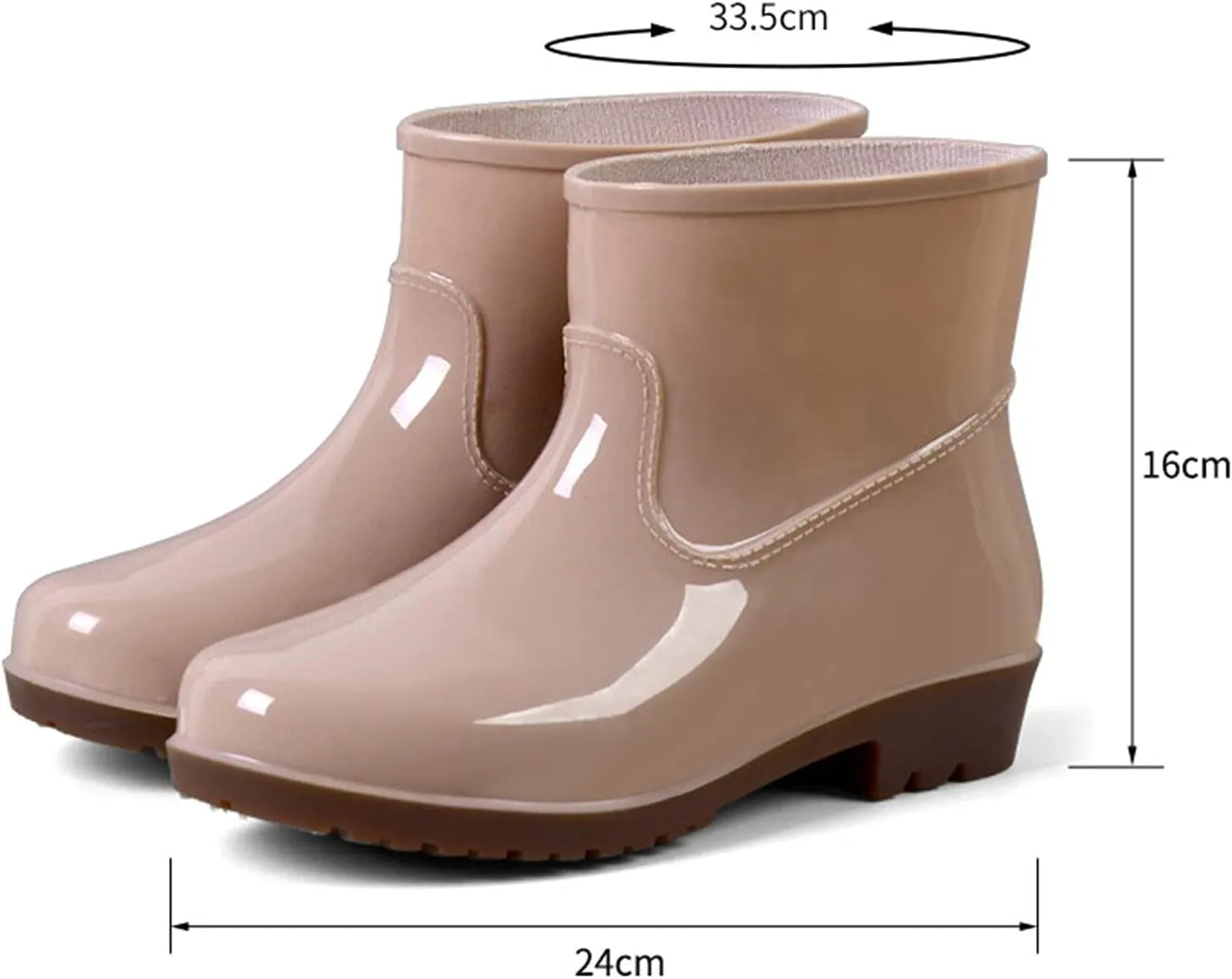Womens Rain Boots Wide Calf Mens Grounded Footwear Black Booties Barefoot Shoes Casual Fall Women's Rubber Rain Boots Waterproof & Anti-slip Womens Boots Winter
