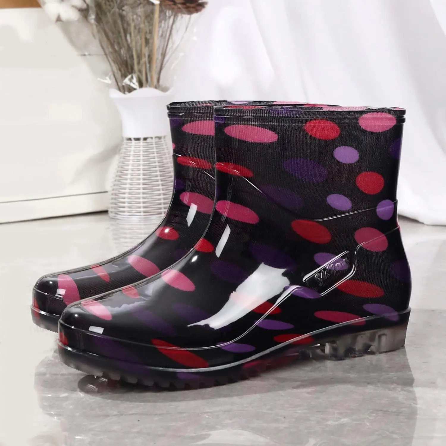 Womens Rain Boots Wide Feet Mens Grounded Footwear Small Heel Booties Non Slip Work Barefoot Shoes Women's Mid Calf Rain Boots Waterproof Fashion Womens Chelsea Boots