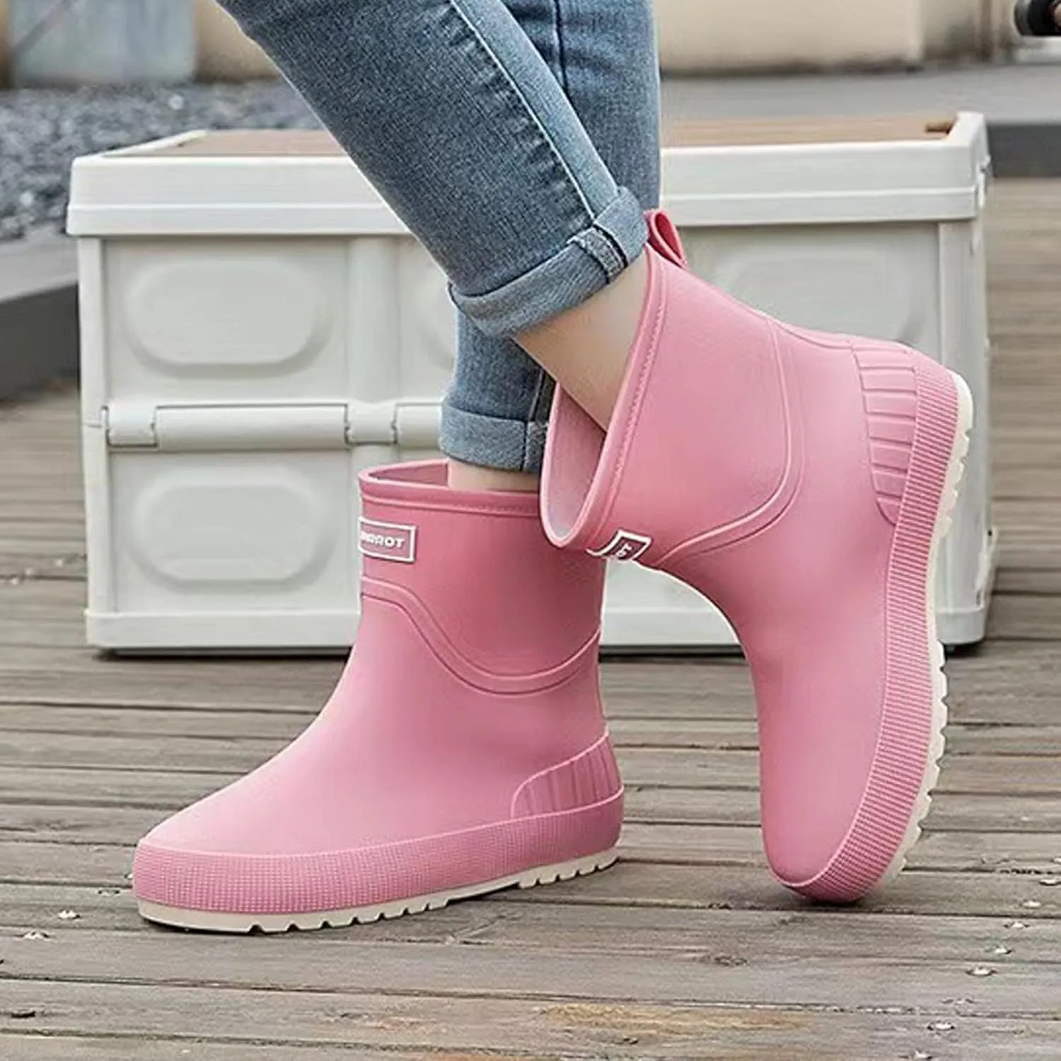 Womens Rain Boots Womens Rubber Boots Comfort Waterproof for Boating Fishing Gardening Farming Rain Shoes