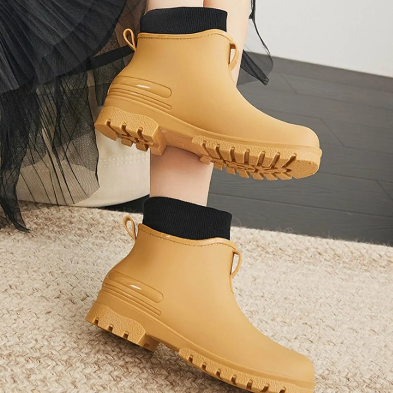 Womens Rubber Boots Womens Rain Boots Comfort Waterproof for Boating Fishing Gardening Farming Rain Shoes