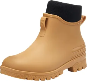 Womens Rubber Boots Womens Rain Boots Comfort Waterproof for Boating Fishing Gardening Farming Rain Shoes