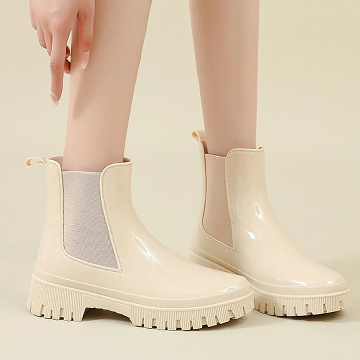 Womens Rubber Boots Womens Rain Boots for Boating Fishing Gardening Farming Unisex Anti-Slip Rain Shoes