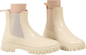Womens Rubber Boots Womens Rain Boots for Boating Fishing Gardening Farming Unisex Anti-Slip Rain Shoes