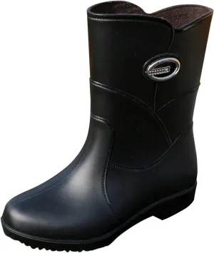Womens Rubber Boots Womens Rain Boots Slip-Resistant Waterproof for Boating Fishing Gardening Farming Rain Shoes