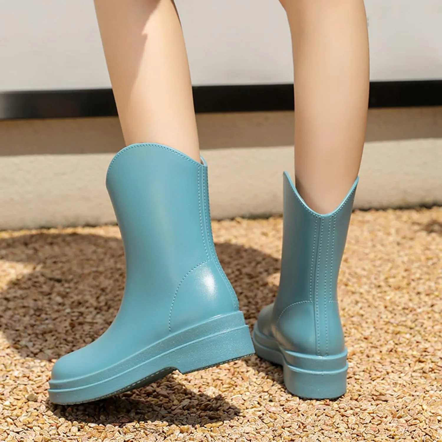 Womens Rubber Boots Womens Rain Boots Unisex Waterproof for Boating Fishing Gardening Farming Rain Shoes