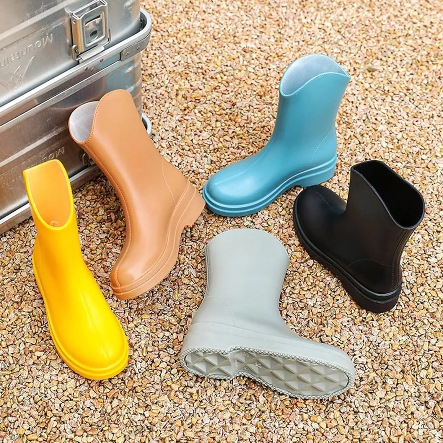 Womens Rubber Boots Womens Rain Boots Unisex Waterproof for Boating Fishing Gardening Farming Rain Shoes