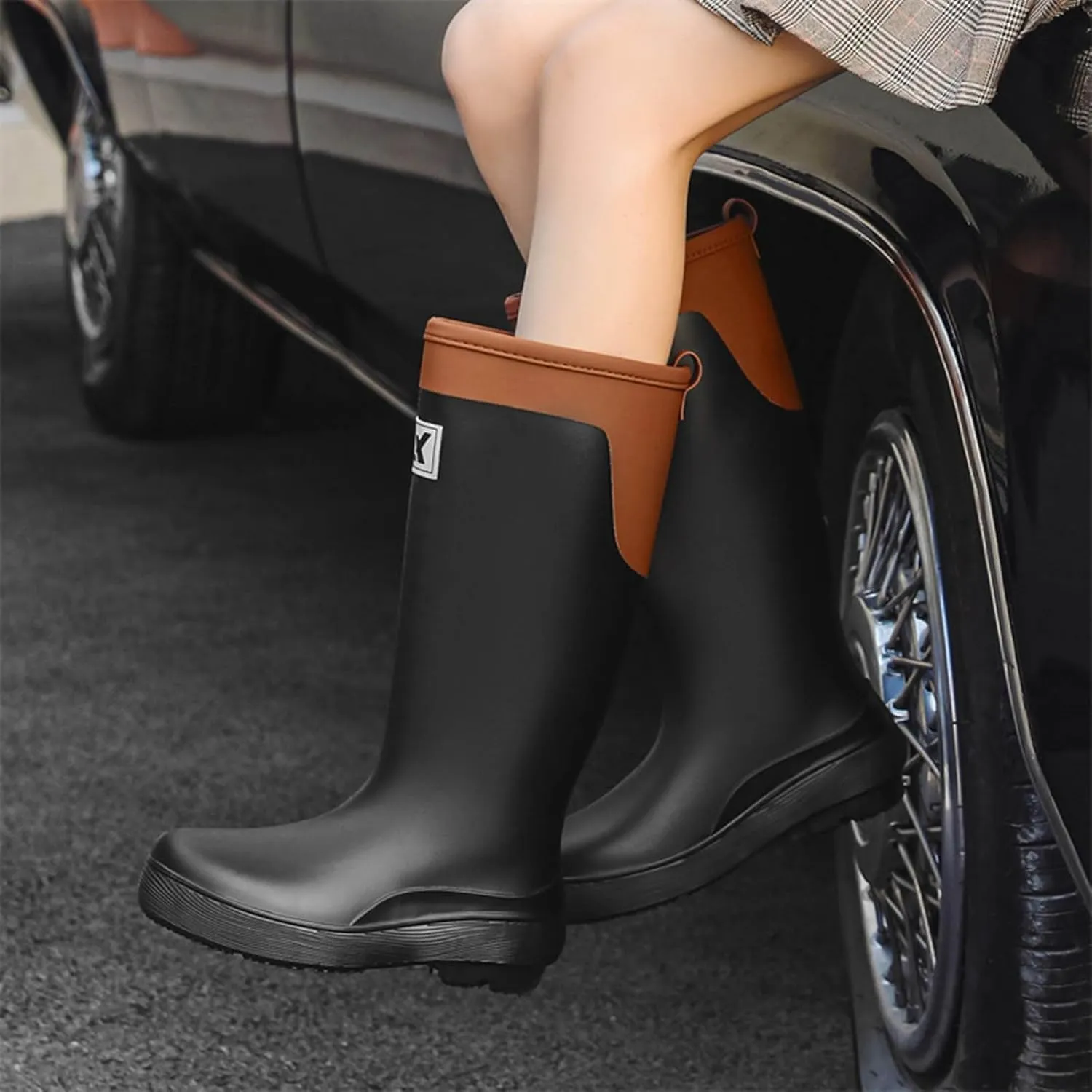 Womens Rubber Boots Womens Rain Boots Waterproof for Boating Fishing Gardening Farming Unisex Rain Shoes