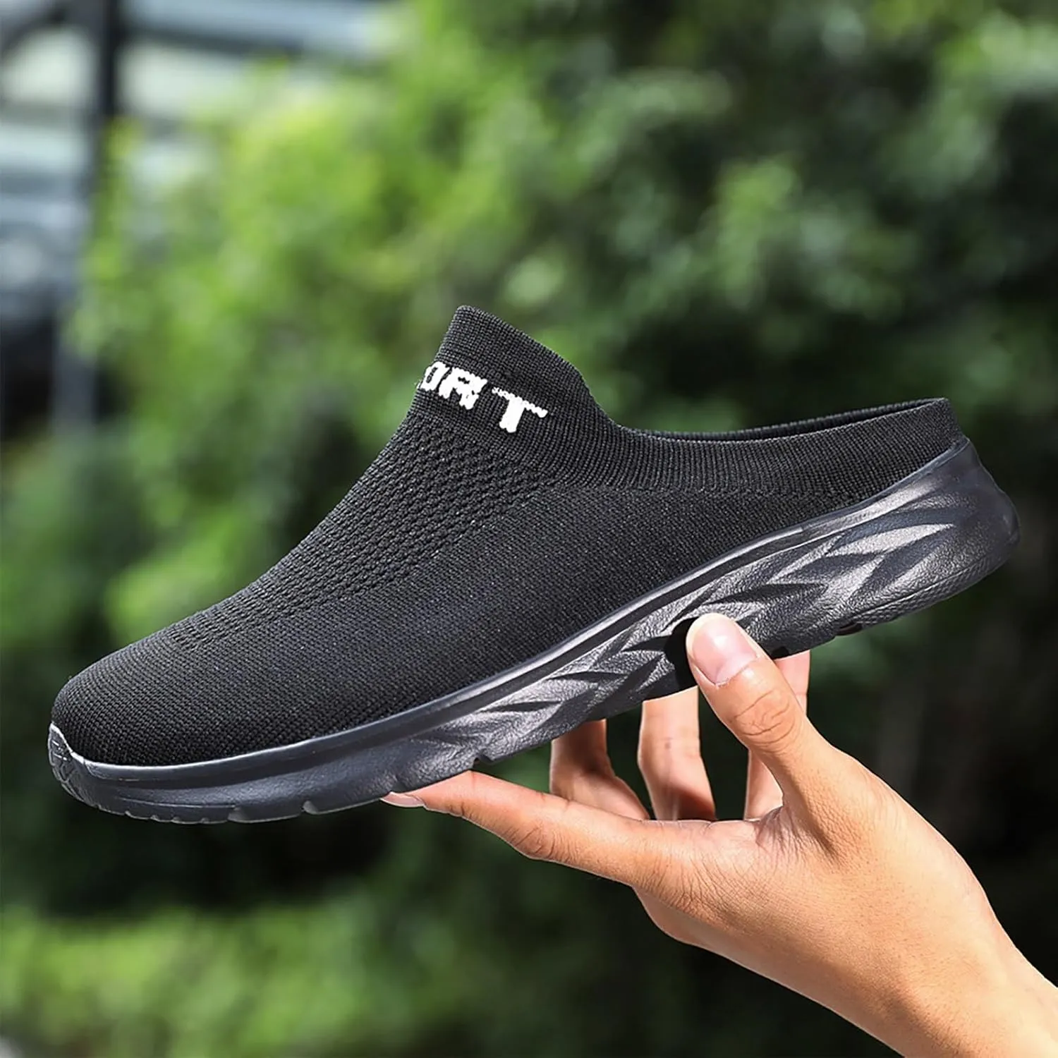 Women's Slip-on Mule Sneakers Lightweight Non Slip Work Shoes Women Flat Feet Men's Shoes Casual White Sneakers White Tennis Shoe White Loafers