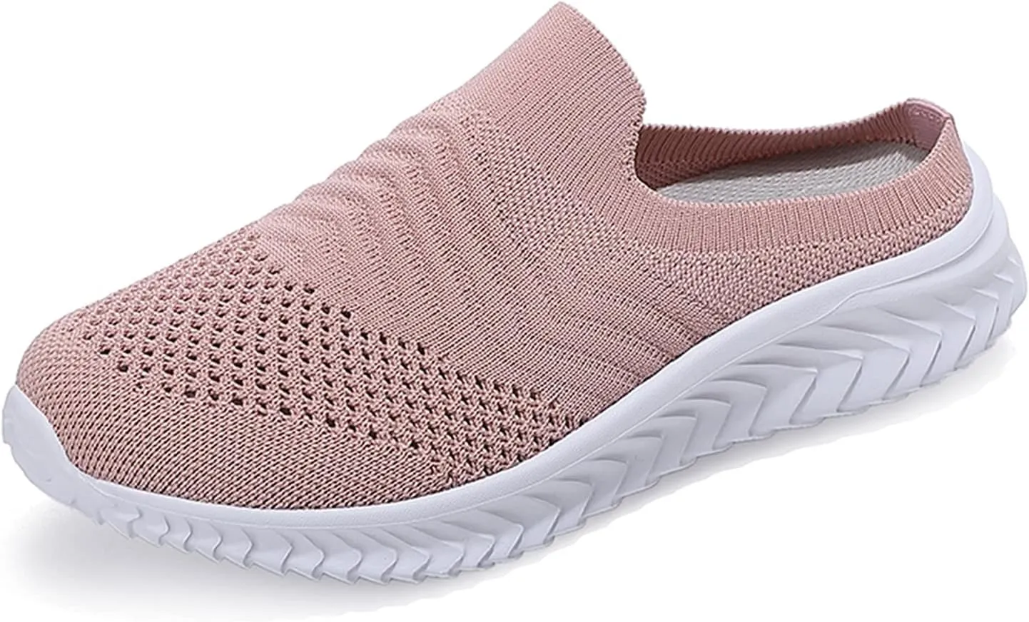 Women's Slip-on Mule Sneakers Lightweight Non Slip Work Shoes Women Flat Feet Men's Shoes Casual White Sneakers White Tennis Shoe White Loafers