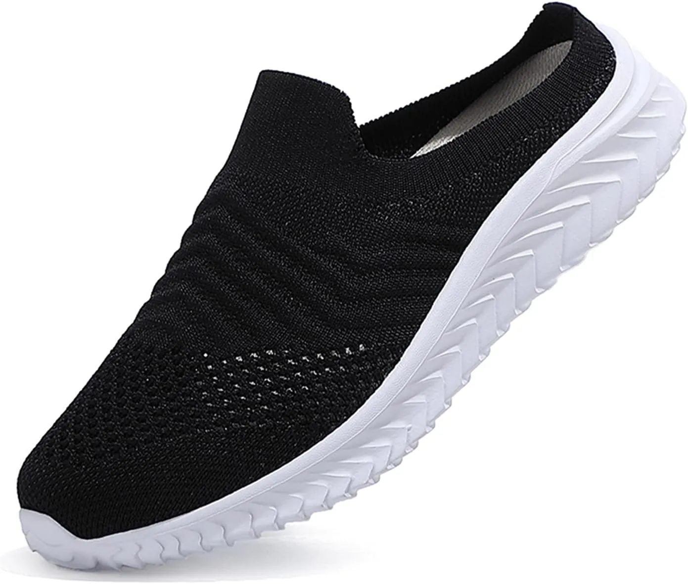 Women's Slip-on Mule Sneakers Lightweight Non Slip Work Shoes Women Flat Feet Men's Shoes Casual White Sneakers White Tennis Shoe White Loafers