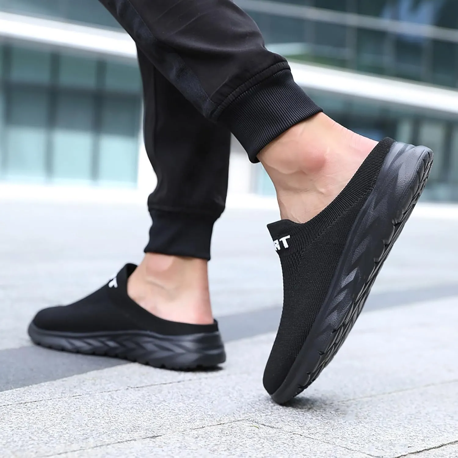 Women's Slip-on Mule Sneakers Lightweight Non Slip Work Shoes Women Flat Feet Men's Shoes Casual White Sneakers White Tennis Shoe White Loafers