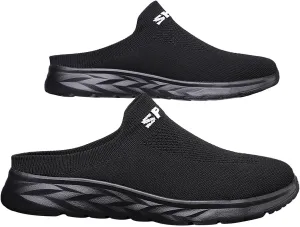Women's Slip-on Mule Sneakers Lightweight Non Slip Work Shoes Women Flat Feet Men's Shoes Casual White Sneakers White Tennis Shoe White Loafers