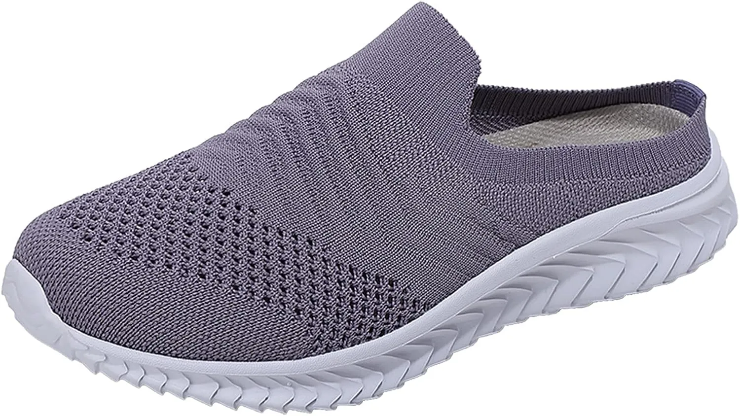 Women's Slip-on Mule Sneakers Lightweight Non Slip Work Shoes Women Flat Feet Men's Shoes Casual White Sneakers White Tennis Shoe White Loafers