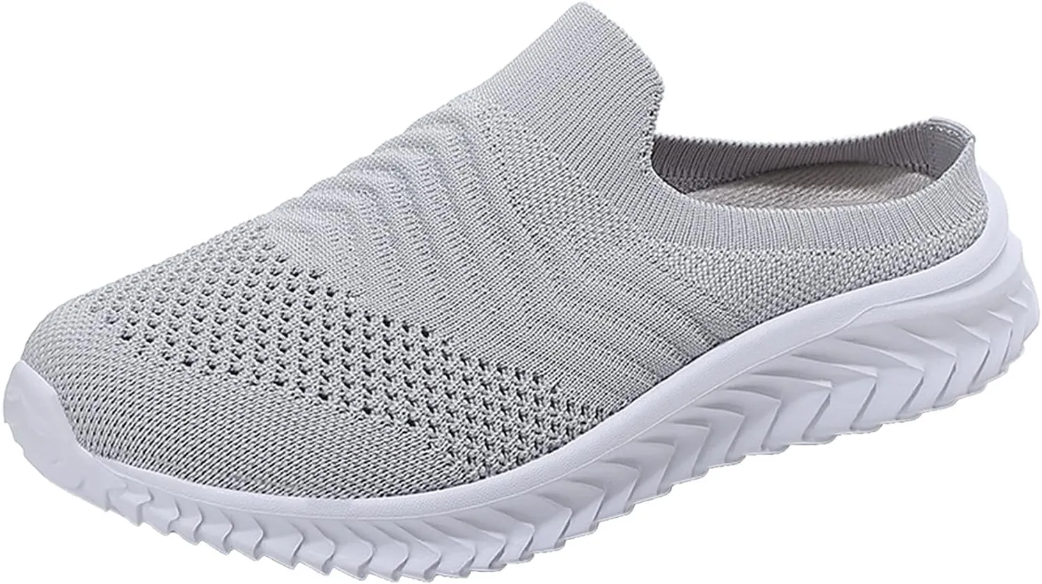 Women's Slip-on Mule Sneakers Lightweight Non Slip Work Shoes Women Flat Feet Men's Shoes Casual White Sneakers White Tennis Shoe White Loafers