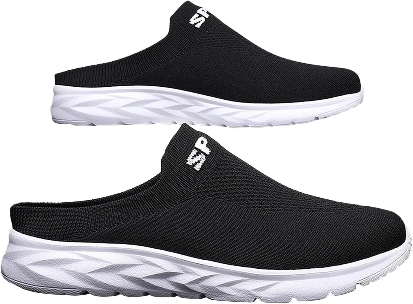 Women's Slip-on Mule Sneakers Lightweight Non Slip Work Shoes Women Flat Feet Men's Shoes Casual White Sneakers White Tennis Shoe White Loafers