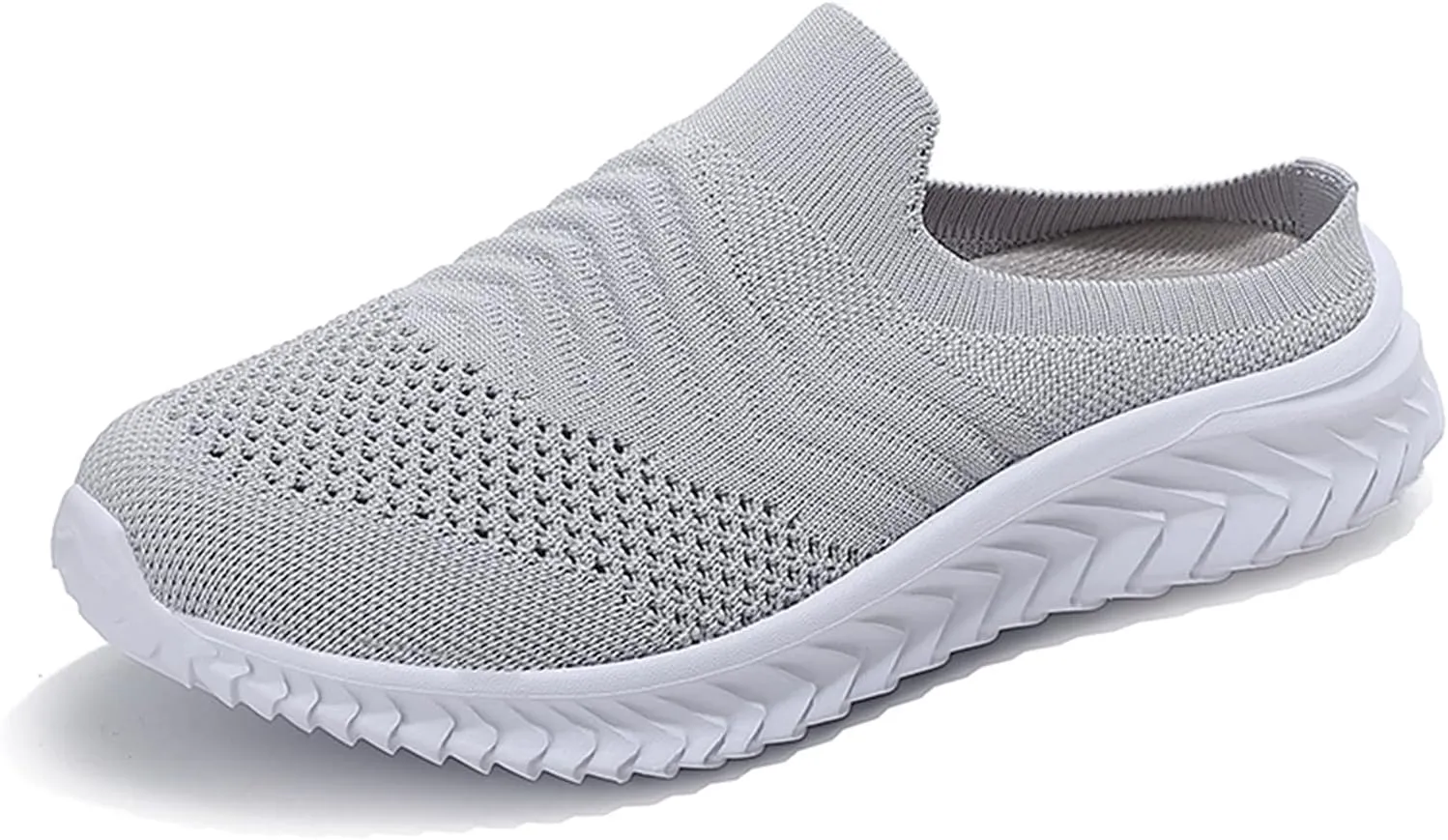 Women's Slip-on Mule Sneakers Lightweight Non Slip Work Shoes Women Flat Feet Men's Shoes Casual White Sneakers White Tennis Shoe White Loafers