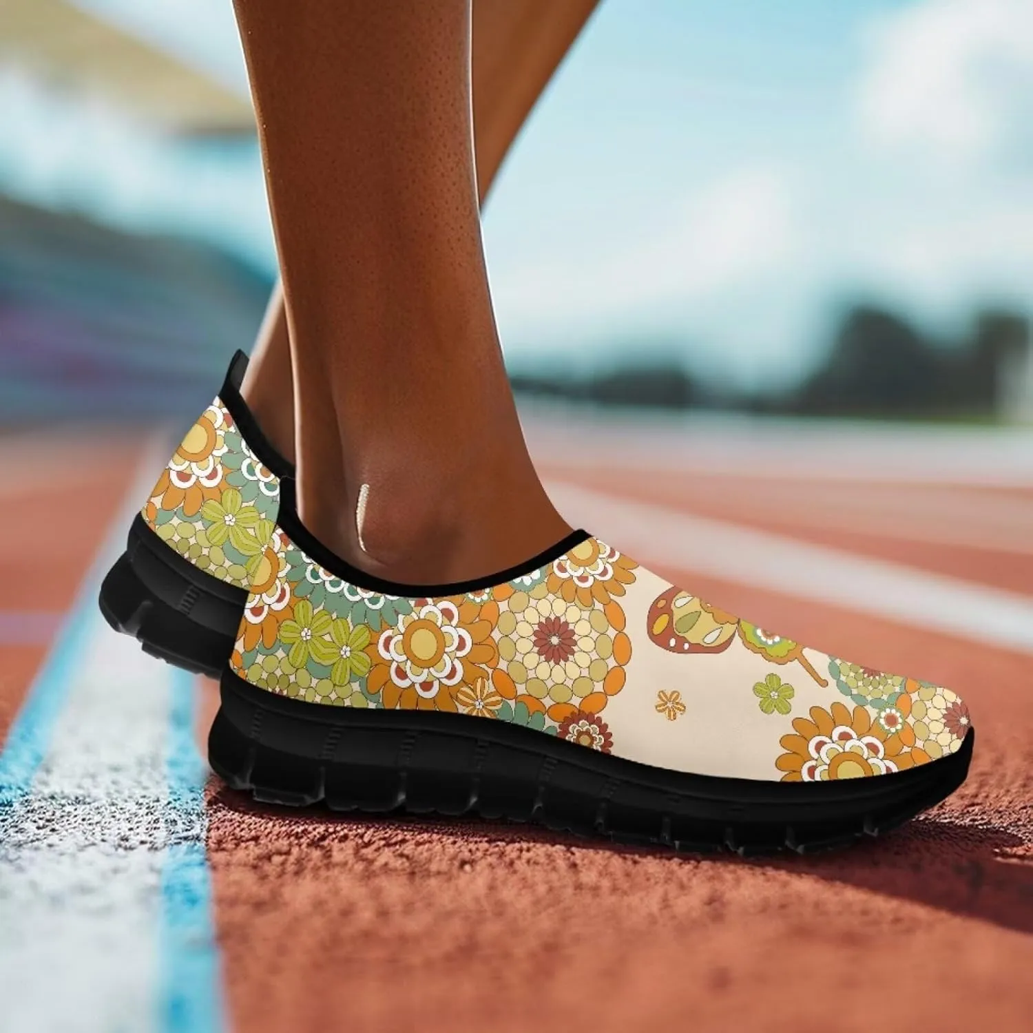 Women's Slip On Walking Shoes Anti Slip Casual Running Stylish Mesh Lightweight Sneakers