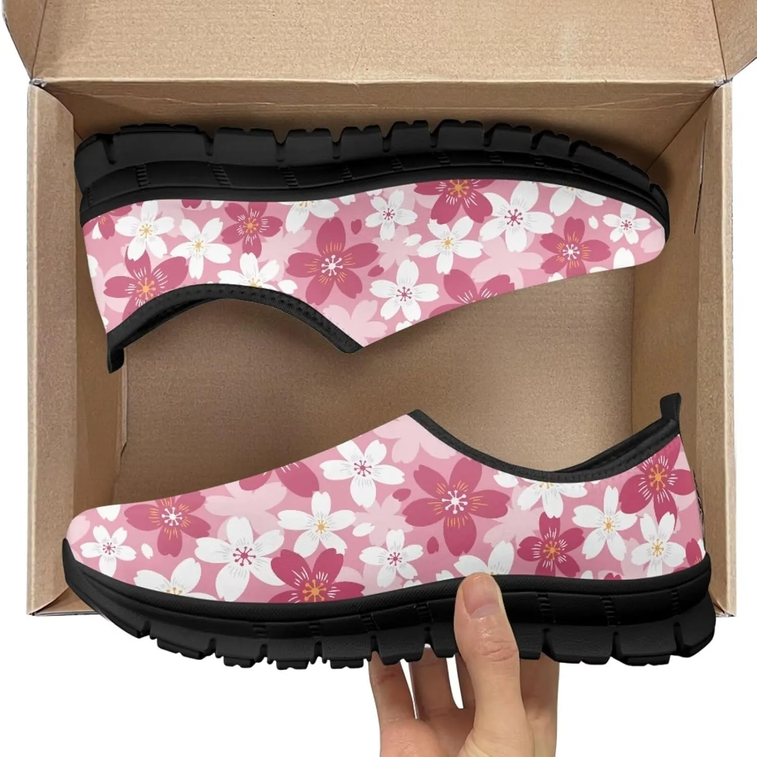 Women's Slip On Walking Shoes Anti Slip Casual Running Stylish Mesh Lightweight Sneakers