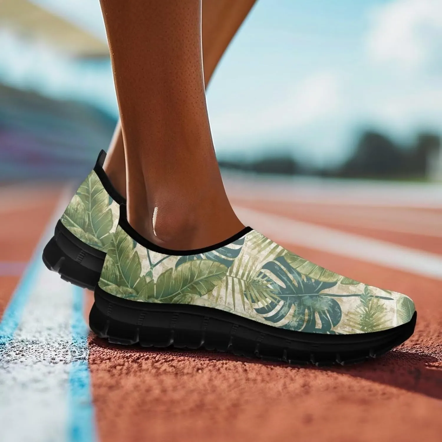 Women's Slip On Walking Shoes Anti Slip Casual Running Stylish Mesh Lightweight Sneakers