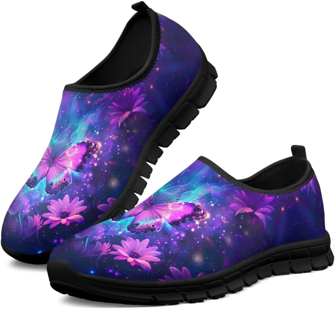 Women's Slip On Walking Shoes Anti Slip Casual Running Stylish Mesh Lightweight Sneakers