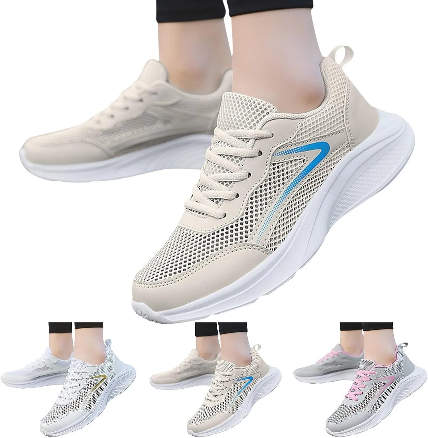 Women's Sneakers Running Shoes Lightweight Tennis Shoes Non Slip Workout Breathable Comfortable Walking Shoes