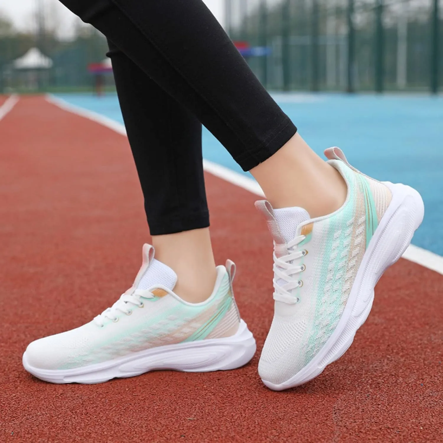 Women's Sneakers Womens Lightweight Breathable Comfortable Running Tennis Shoes Non Slip Workout Walking Sneakers