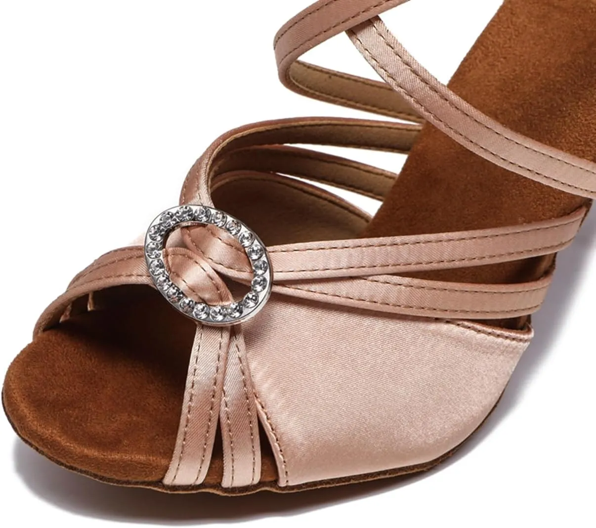 Women's Stylish Open Toe Ballroom Latin Tango Rumba Party Wedding Practice Dance Shoes