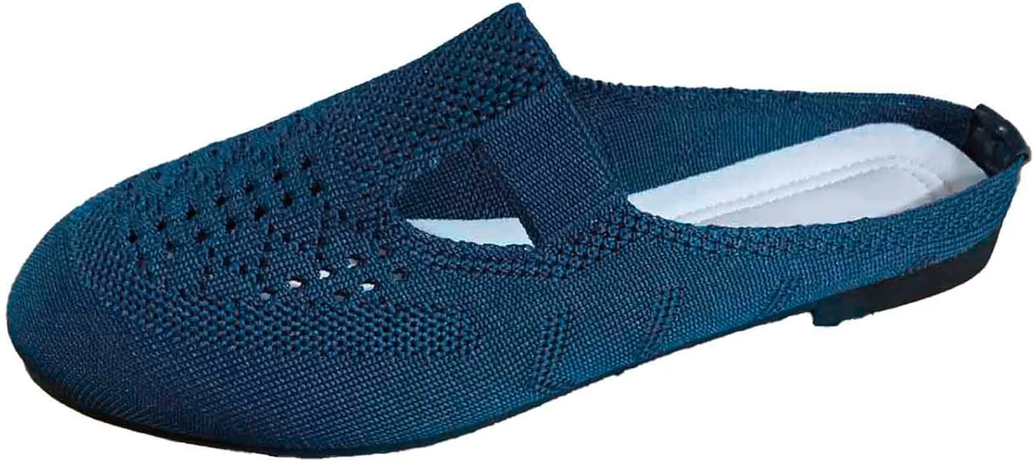 Women's Summer Slippers Comfortable Closed Toe Breathable Mesh Casual Shoes Lightweight For Daily Wear Jeans