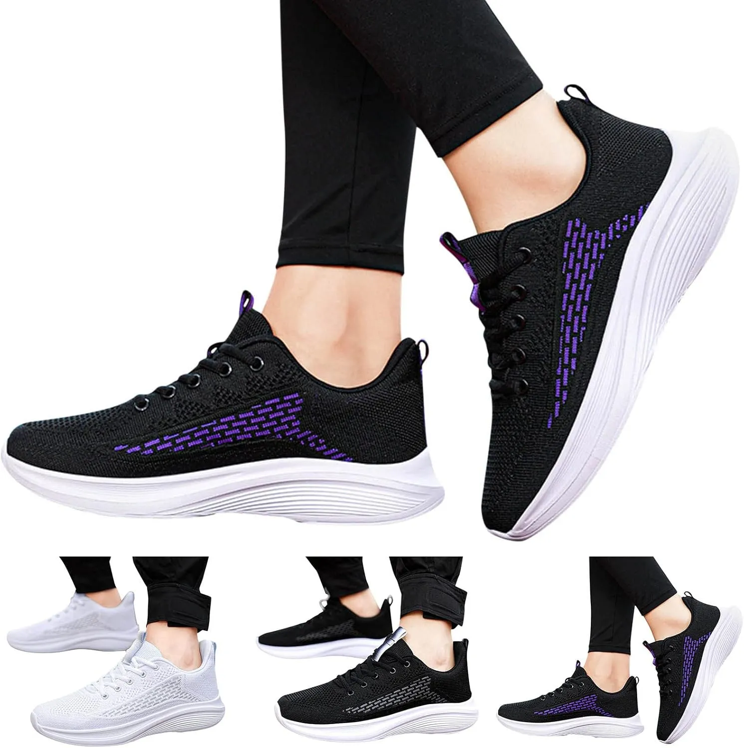 Women's Walking Shoes Lightweight Tennis Sneakers Breathable Comfortable Non Slip Sports Workout Shoes for Running