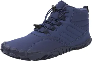 Work Boots for Men Cowboy Style Hiking Sneakers Shoes with Fur Lined Working Shoes for Women Wide Width Waterproof Platform Shoes Work Hike Grounded Footwear