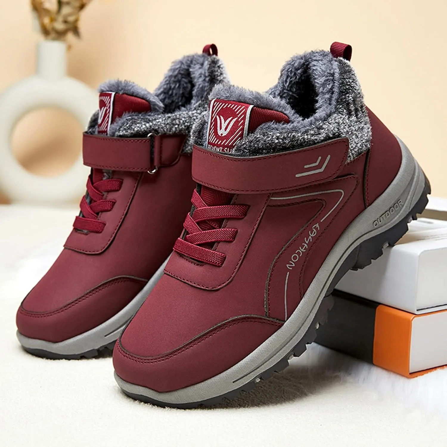 Work Boots for Men Slip On Hiking Sneakers Comfortable Warm Womens Working Shoes Business Casual Outdoor Botas Waterproof Soft Toe Work Hike Grounded Footwear