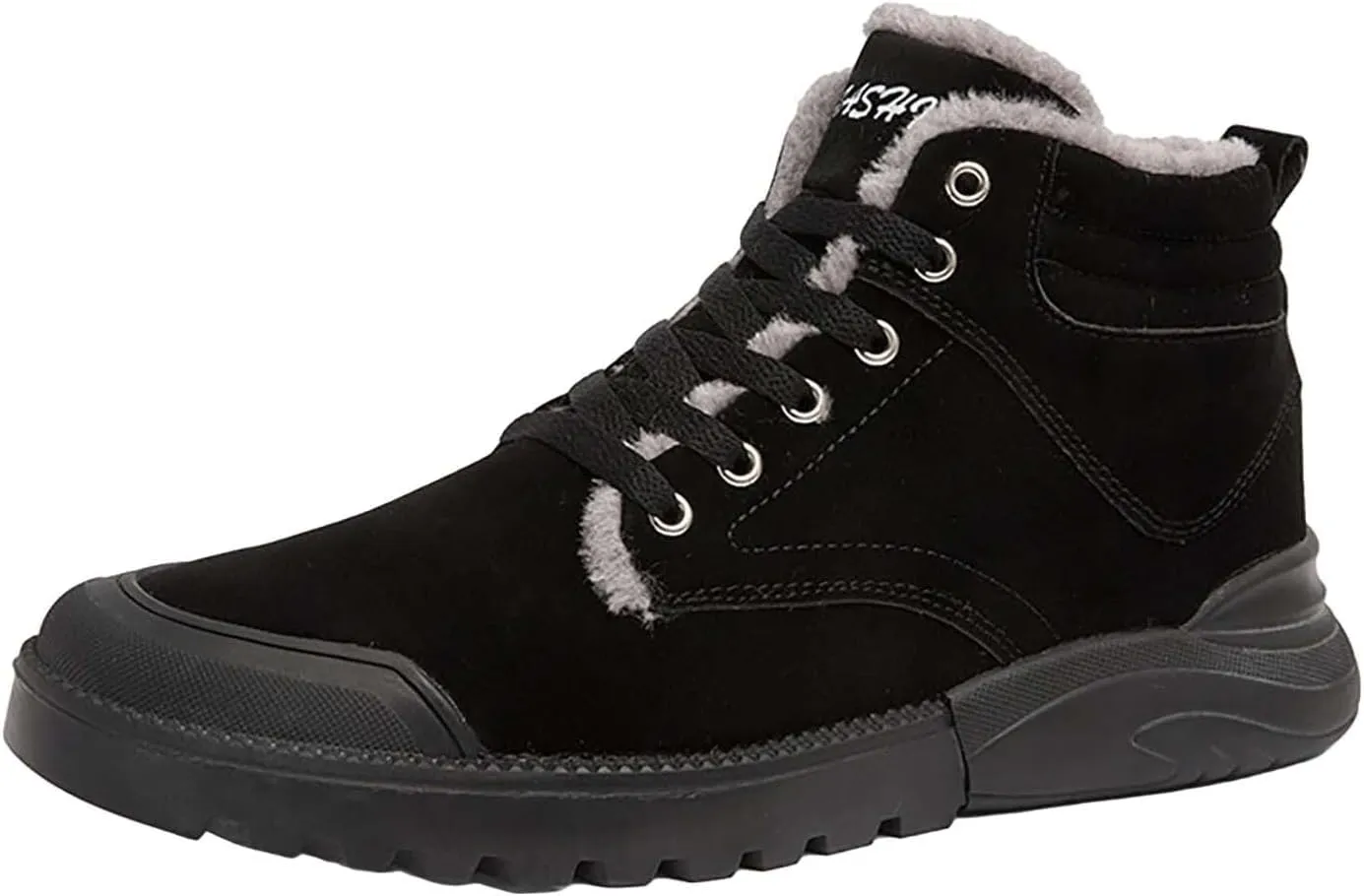 Work Boots for Men Waterproof Hiking Sneakers Zip Up Fur Lined Women's Safety Shoes Food Service Outdoor Botas Waterproof Soft Toe Work Hike Grounded Footwear