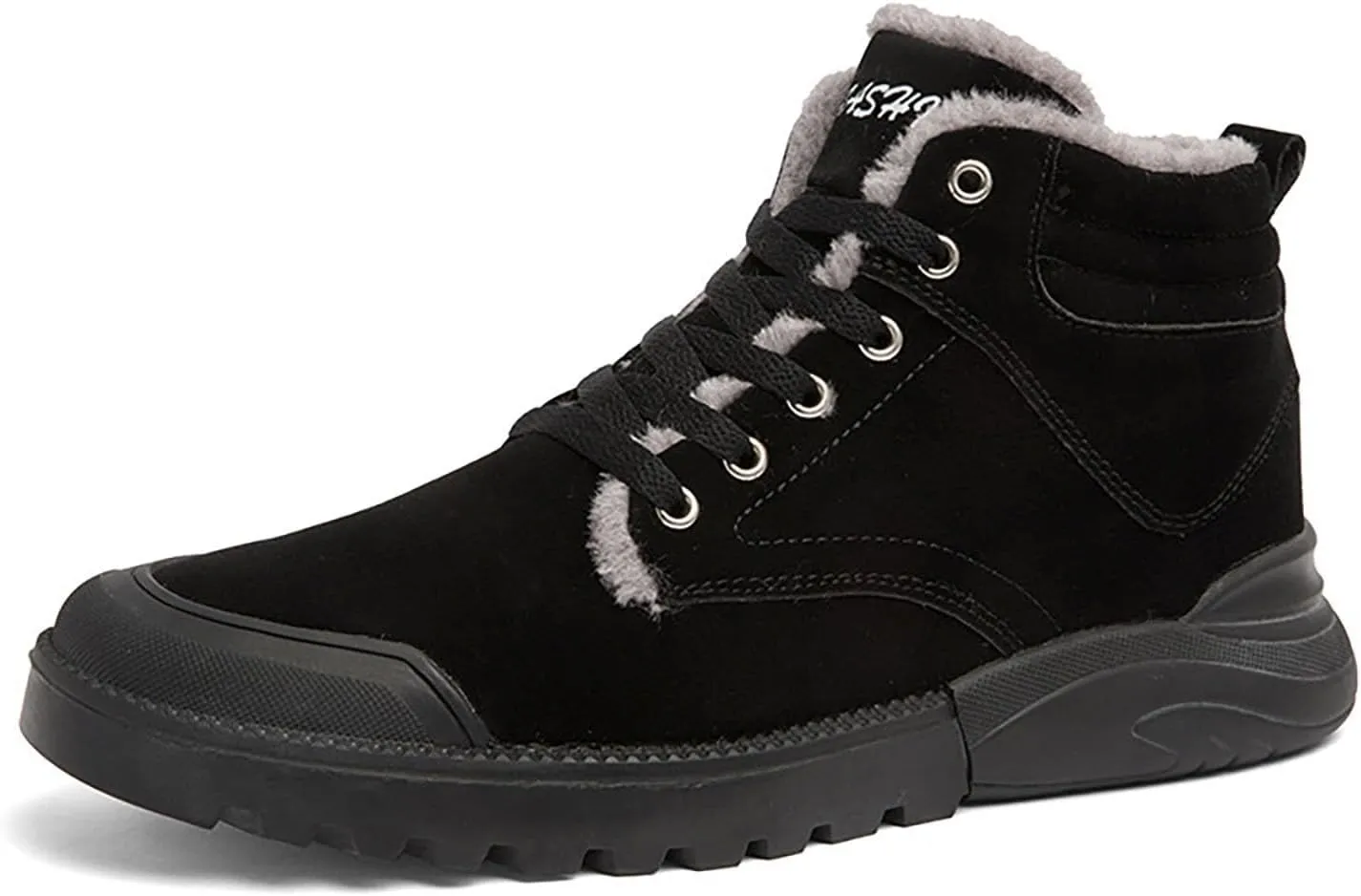 Work Boots for Men Waterproof Hiking Sneakers Zip Up Fur Lined Women's Safety Shoes Food Service Outdoor Botas Waterproof Soft Toe Work Hike Grounded Footwear