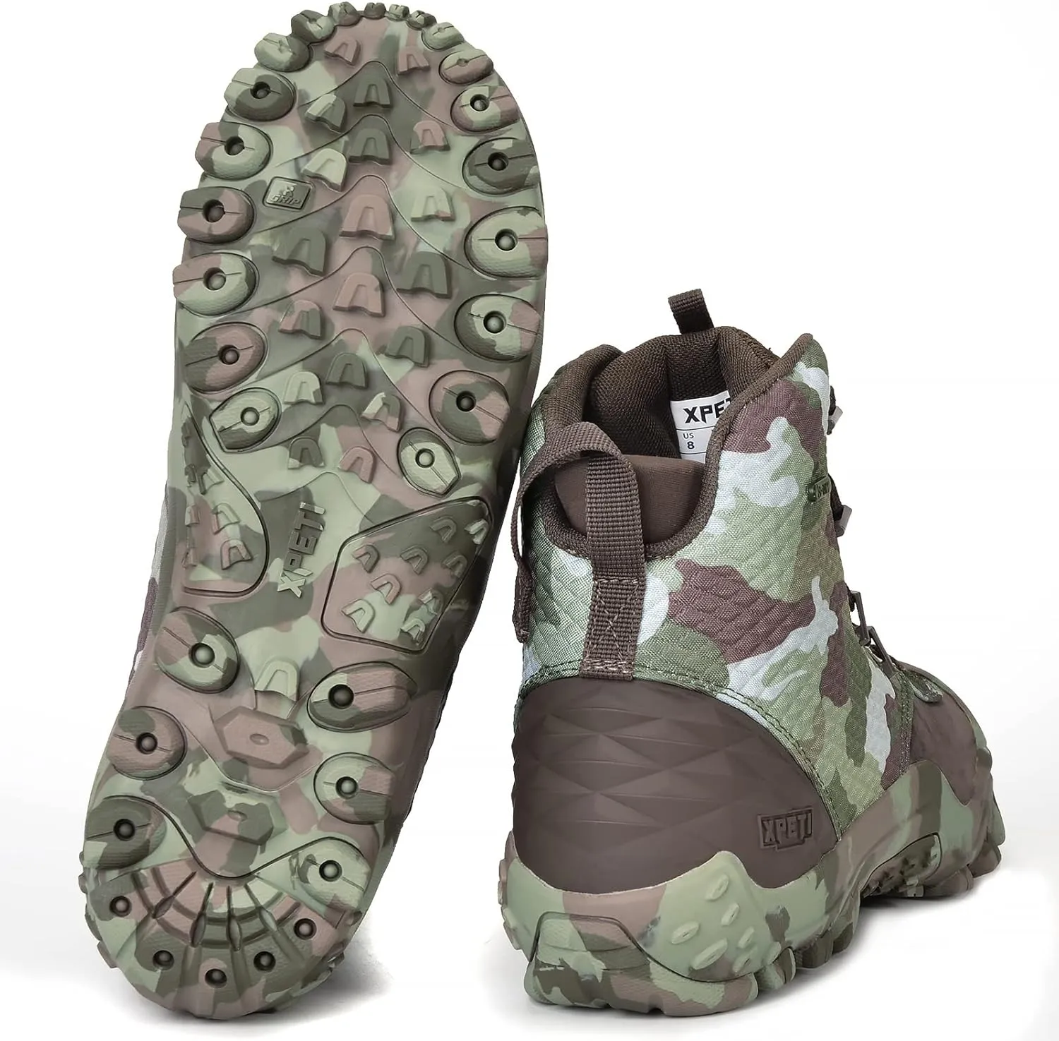 XPETI Mens Bravo Leather Waterproof Military Tactical Boot