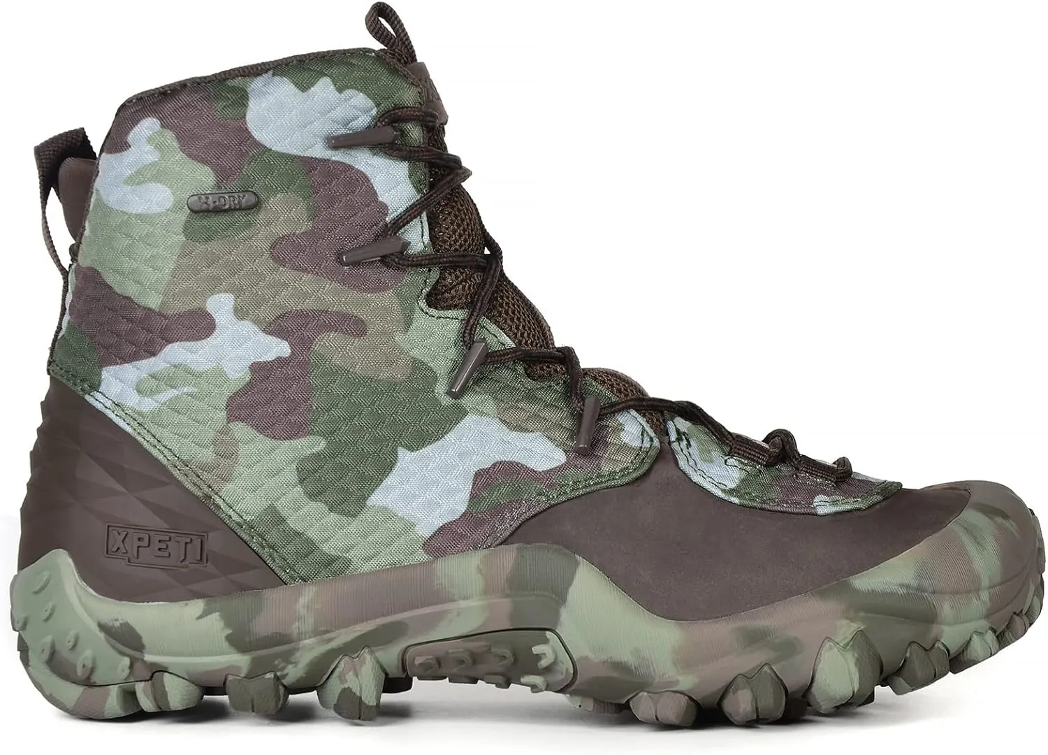 XPETI Mens Bravo Leather Waterproof Military Tactical Boot