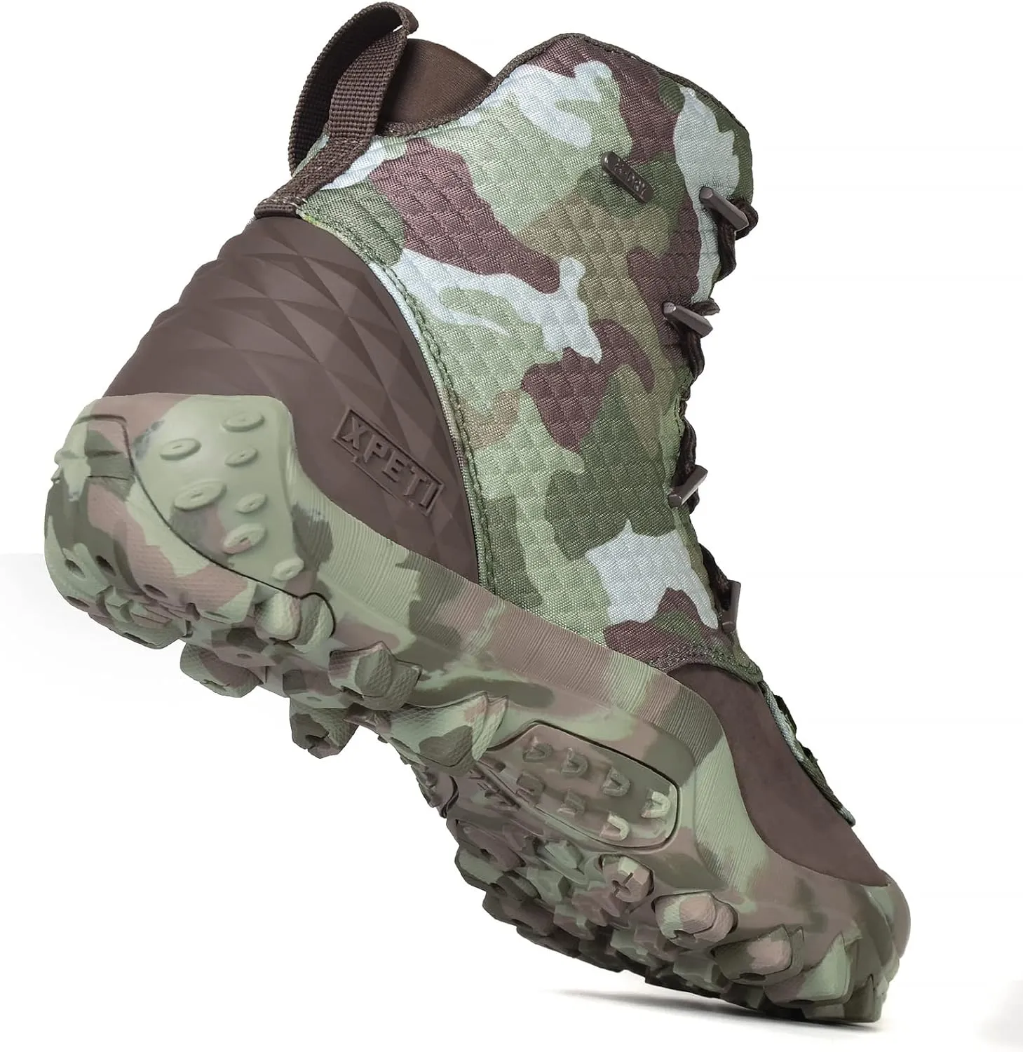 XPETI Mens Bravo Leather Waterproof Military Tactical Boot