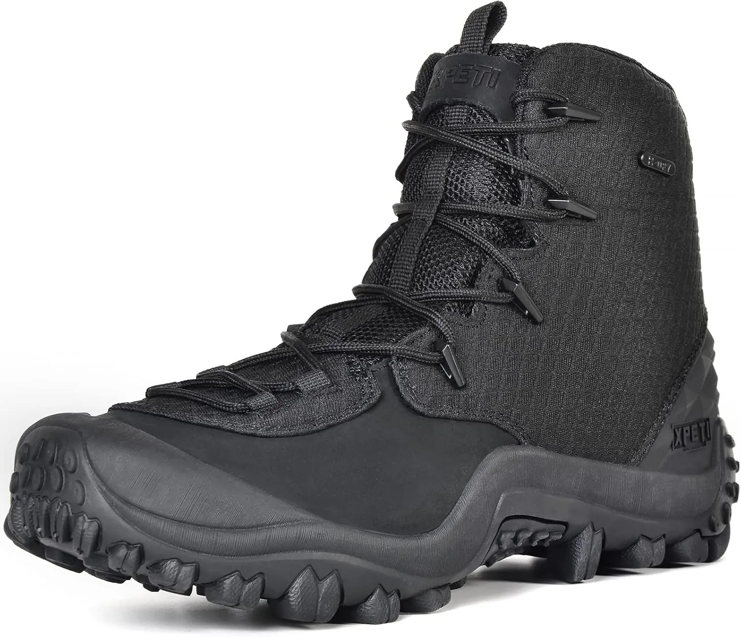 XPETI Mens Bravo Leather Waterproof Military Tactical Boot