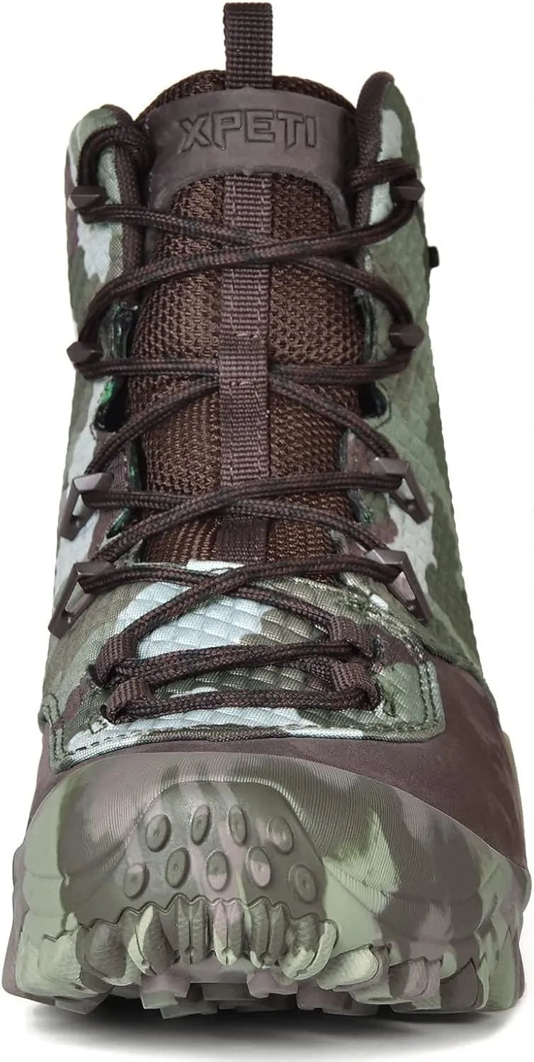 XPETI Mens Bravo Leather Waterproof Military Tactical Boot